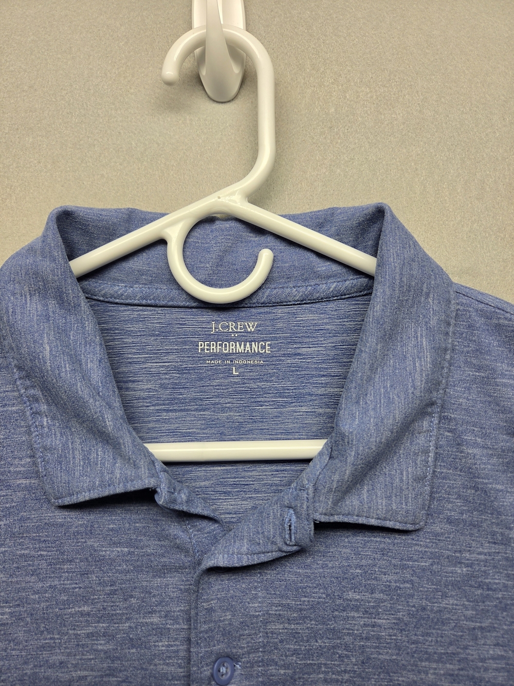 J. Crew Performance Men’s Light Blue Heather Polo